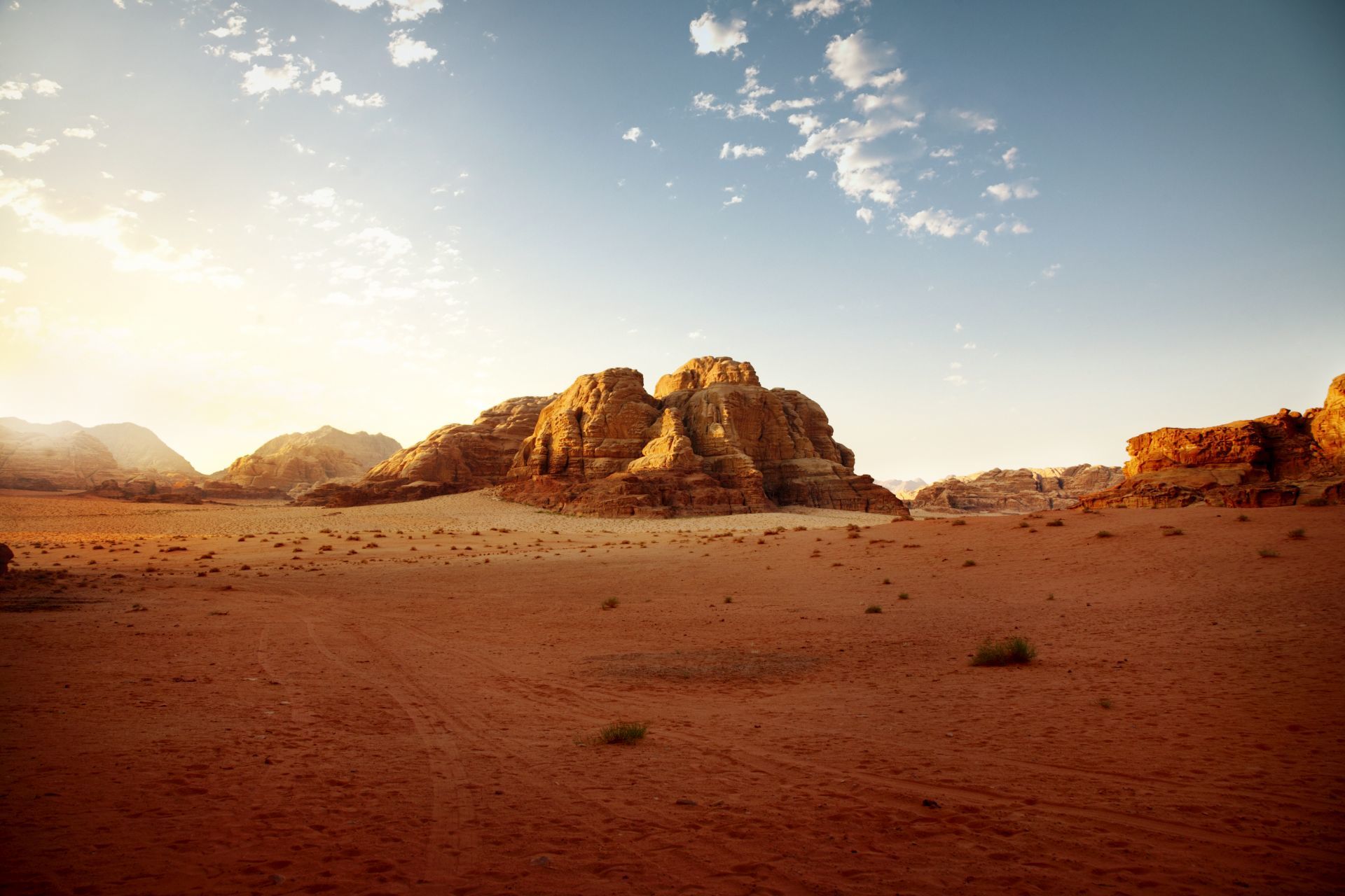 Jordanian dessert at sunrise